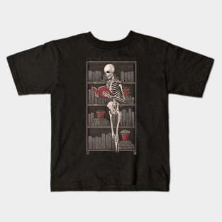 Never Stop Reading - Death Skull Book Gift Kids T-Shirt